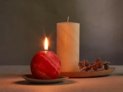 Grüne Erde Stumpenkerze aus Bienenwachs, , Höhe 15 cm, ø 7 cm, 1 Stk.