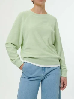 Grüne Erde Sweatshirt aus Bio Baumwolle, 44 pastellgrün, XS, GOTS