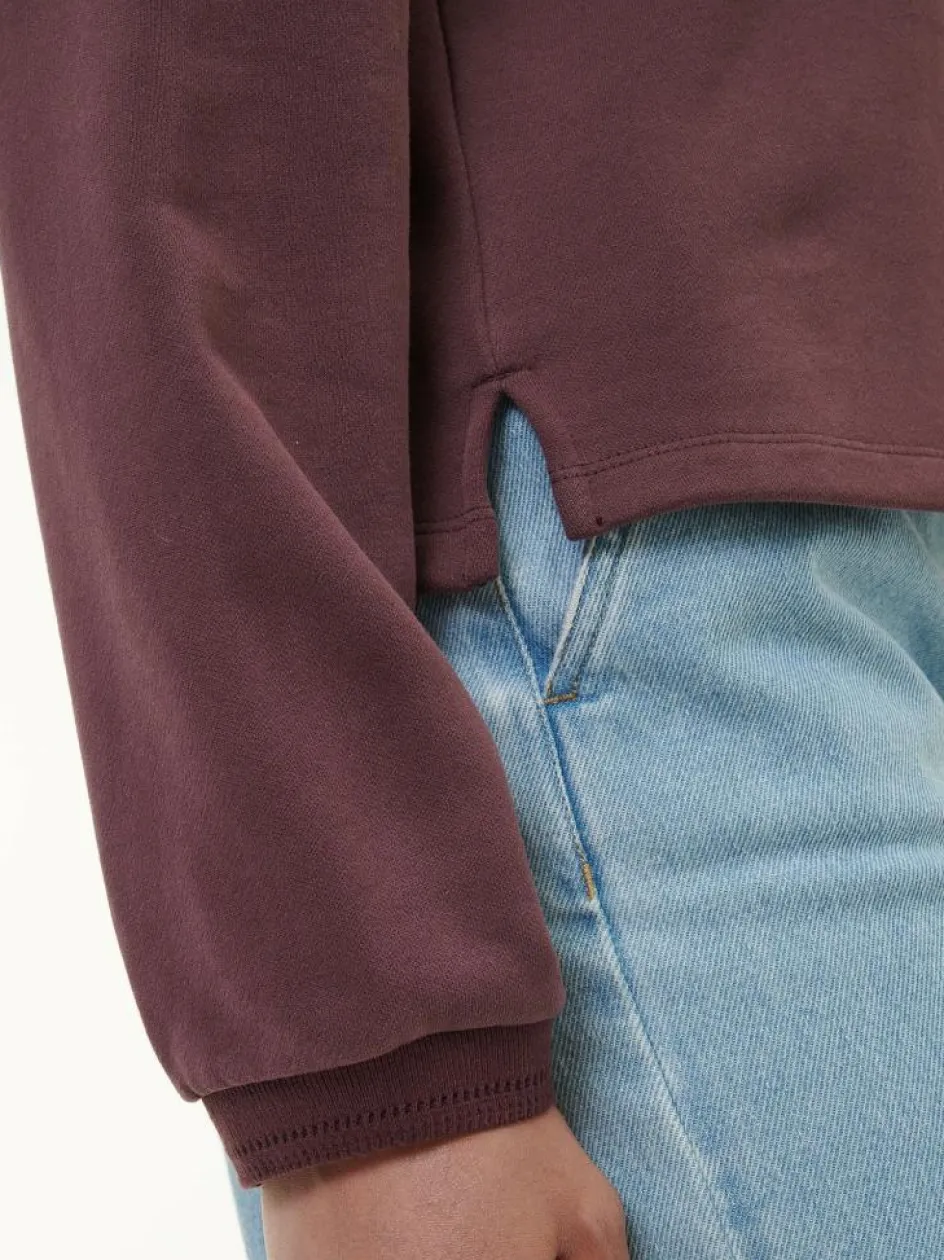 Grüne Erde Sweatshirt aus Bio-Baumwolle, 03 merlot, 38, GOTS