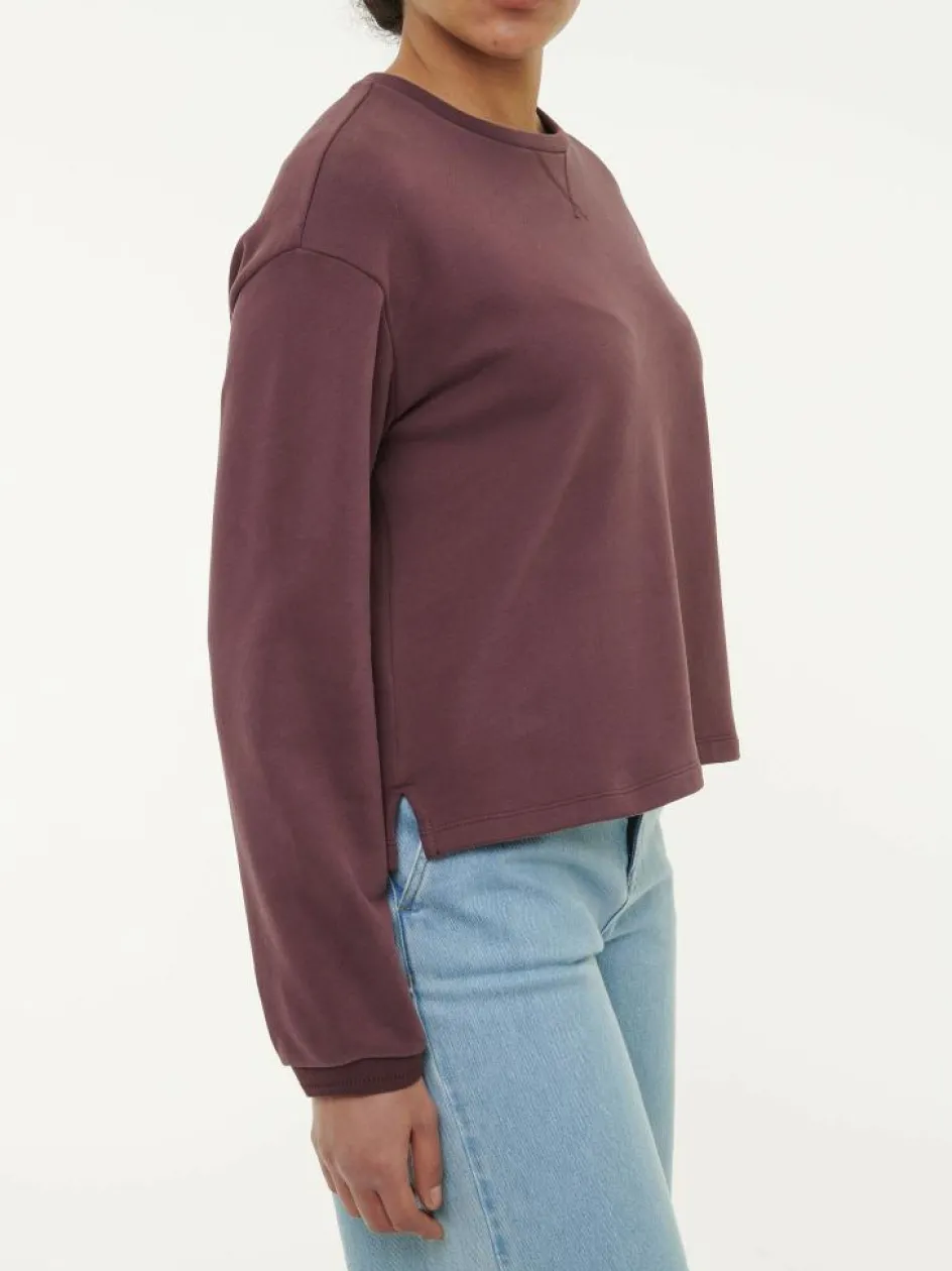 Grüne Erde Sweatshirt aus Bio-Baumwolle, 03 merlot, 38, GOTS