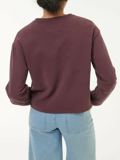 Grüne Erde Sweatshirt aus Bio-Baumwolle, 03 merlot, 38, GOTS