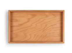 Grüne Erde Tablett aus Buchenholz, 53 x 32 x 4 cm