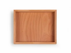 Grüne Erde Tablett aus Buchenholz, 32 x 26 x 4 cm