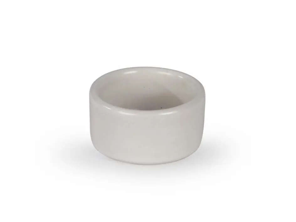 Grüne Erde Teelichthalter weiß, H 3 cm ø 5 cm