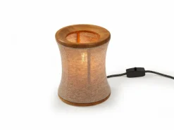 Grüne Erde Tischleuchte Malla inkl. Leuchtmittel, Schirm 100% Schafschurwolle, 3D Strick Sand,