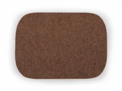 Grüne Erde Tischset aus Wollfilz, braun, 45 x 33 cm