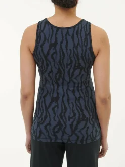 Grüne Erde Top aus Bio Baumwolle, 82 print mitternachtblau, 38, GOTS