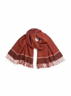 Grüne Erde Webschal aus Alpakawolle, 76 mahagoni, one size