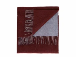 Grüne Erde Wohndecke Gwen, blau/pflaume, 130 x 180 cm, 100 % Alpakawolle