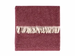 Grüne Erde Wohndecke Selma, port, 130 x 200 cm, 100 % Schurwolle (Lamm), eco-wool