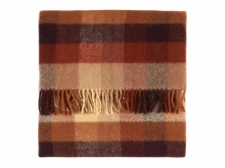 Grüne Erde Wohndecke Wiliam, port/ziegel, 130 x 200 cm, 100 % Schurwolle (Lamm), eco-wool