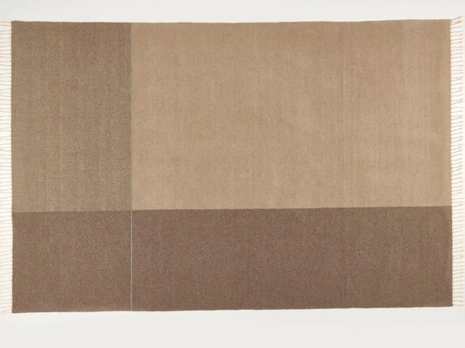 Grüne Erde Wollteppich Kelim Mata, , 70 x 140 cm