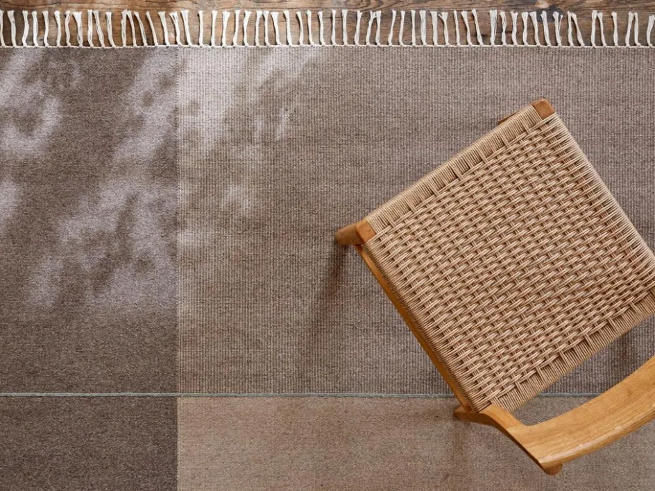 Grüne Erde Wollteppich Kelim Mata, , 70 x 140 cm