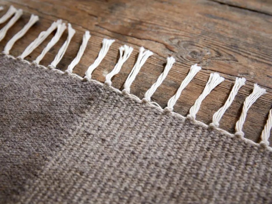 Grüne Erde Wollteppich Kelim Mata, , 70 x 140 cm