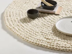 Grüne Erde Wollteppich Maglia, , Ø 140 cm