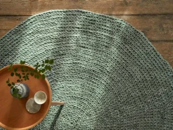 Grüne Erde Wollteppich Maglia, , Ø 140 cm