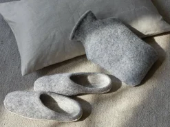 Grüne Erde Wärmflaschenbezug Finn, uni grau, 2 L, 100 % Schurwolle (Schaf)