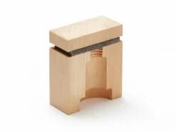 Grüne Erde Zirbenduftspender mit Filz und Holzgewinde für Zirbenöl, 7 cm x 7 cm x 8,5 cm